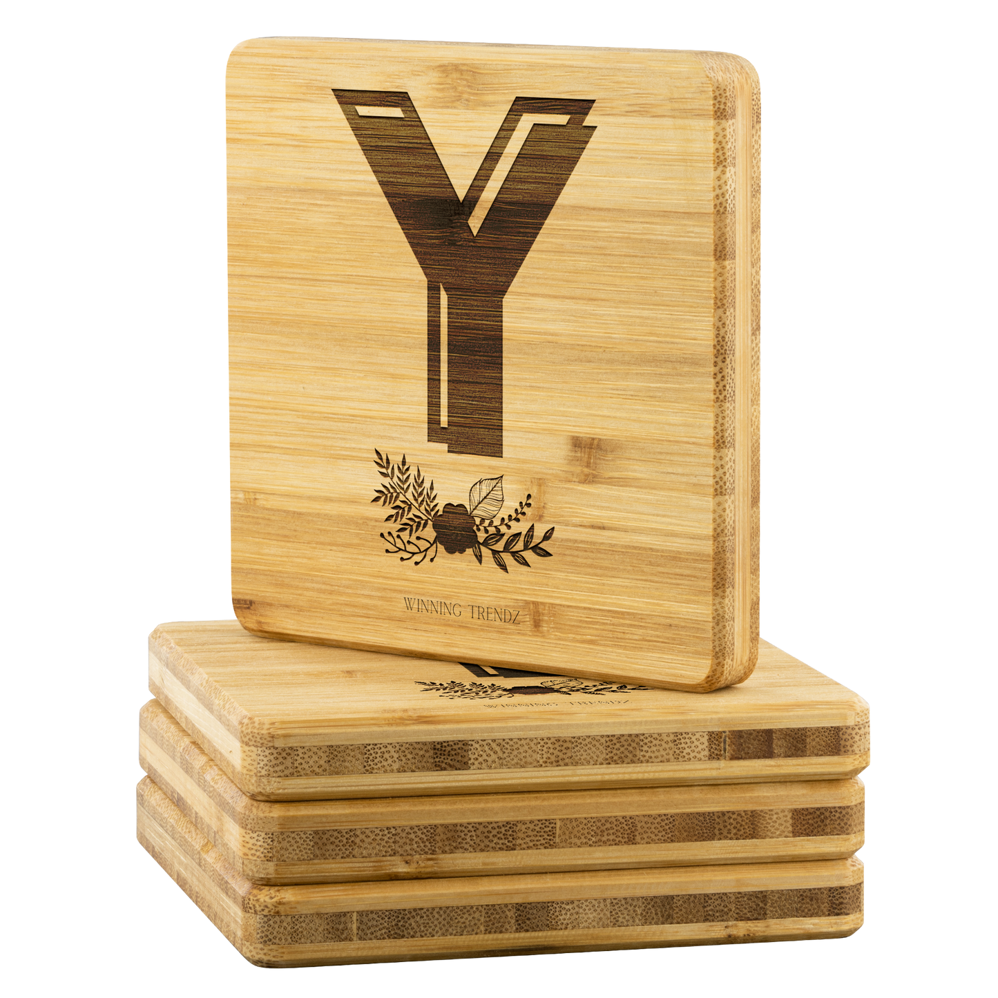 Bamboo "Y" Coasters (Sets of 4)