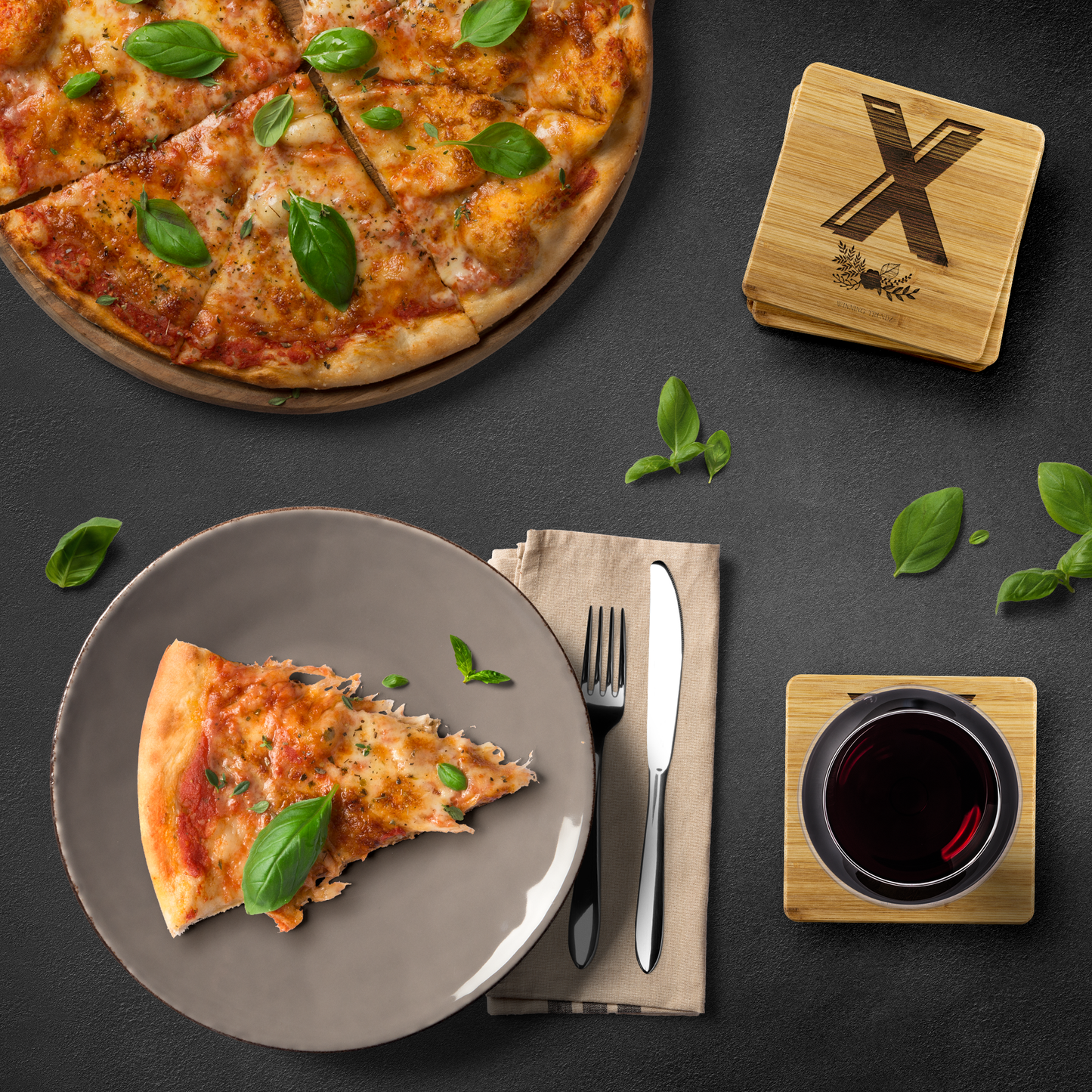 Bamboo "X" Coasters (Sets of 4)