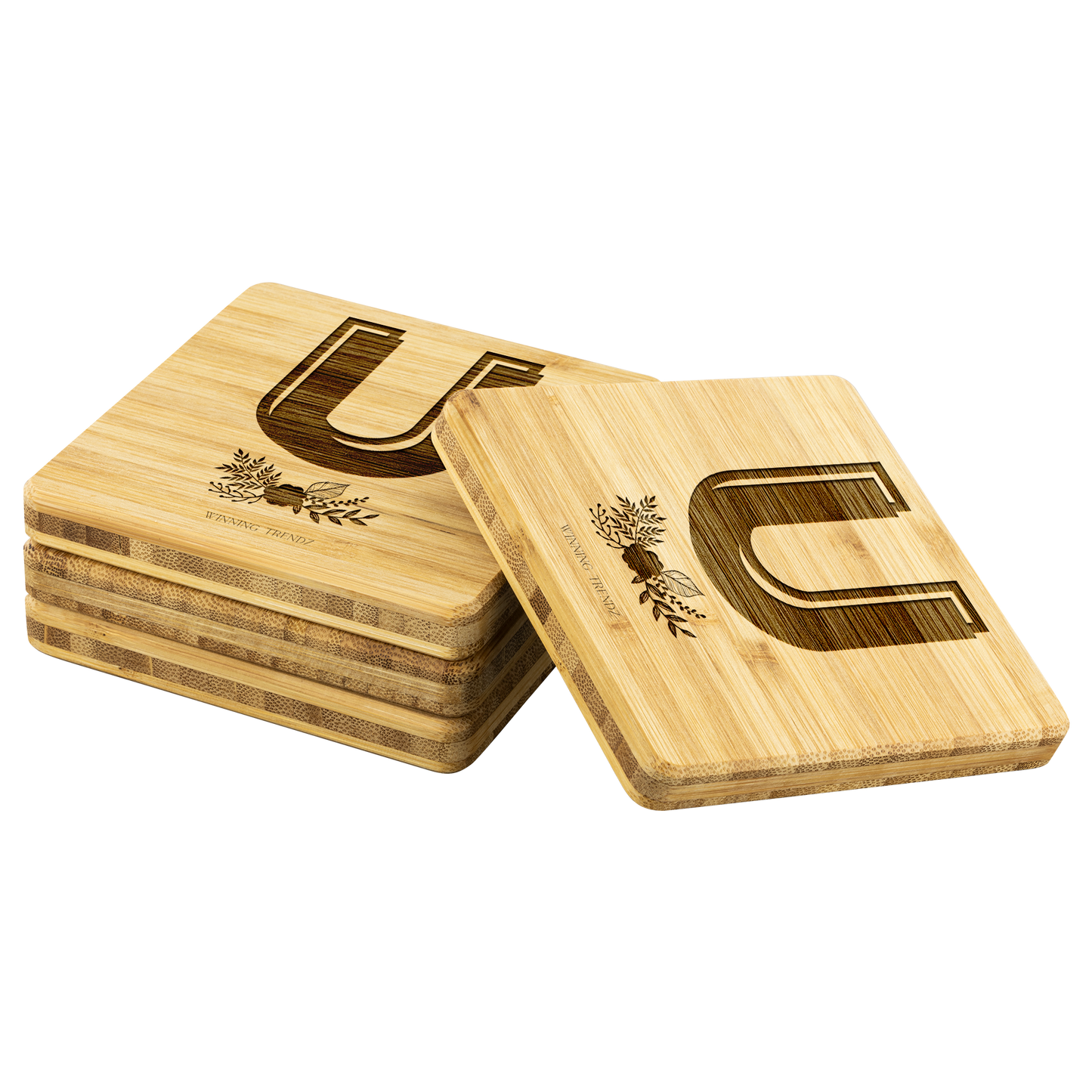 Bamboo "U" Coasters (Sets of 4)