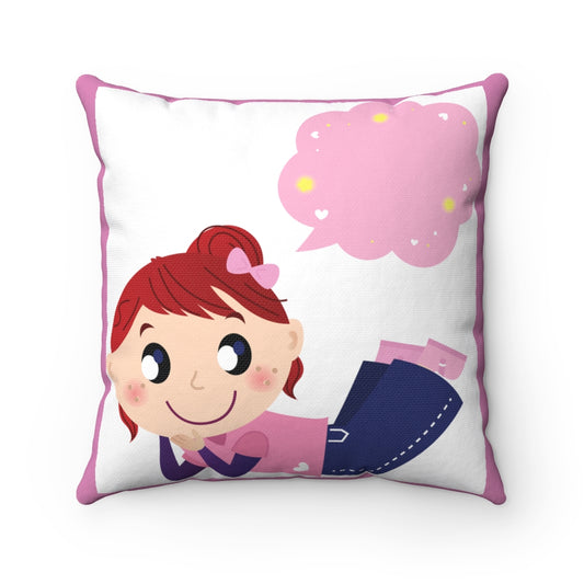 Adorable Little Girl Throw Pillow