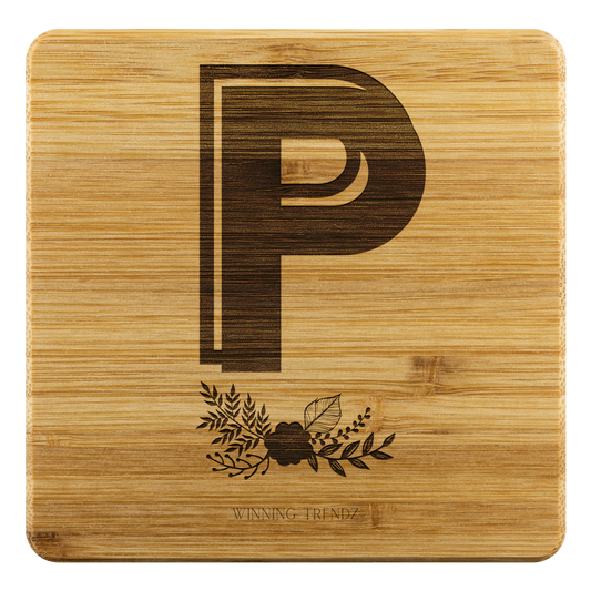 Bamboo "P" Coasters (Sets of 4)