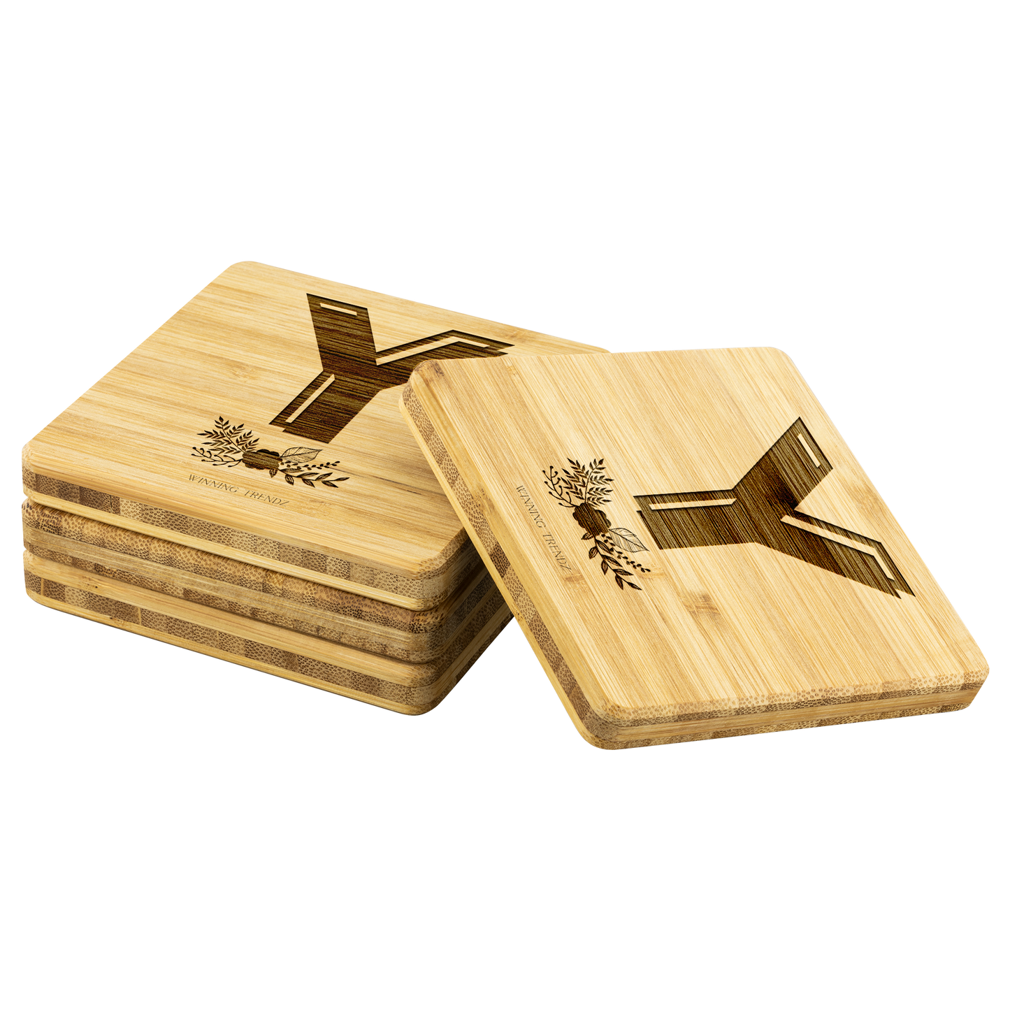 Bamboo "Y" Coasters (Sets of 4)