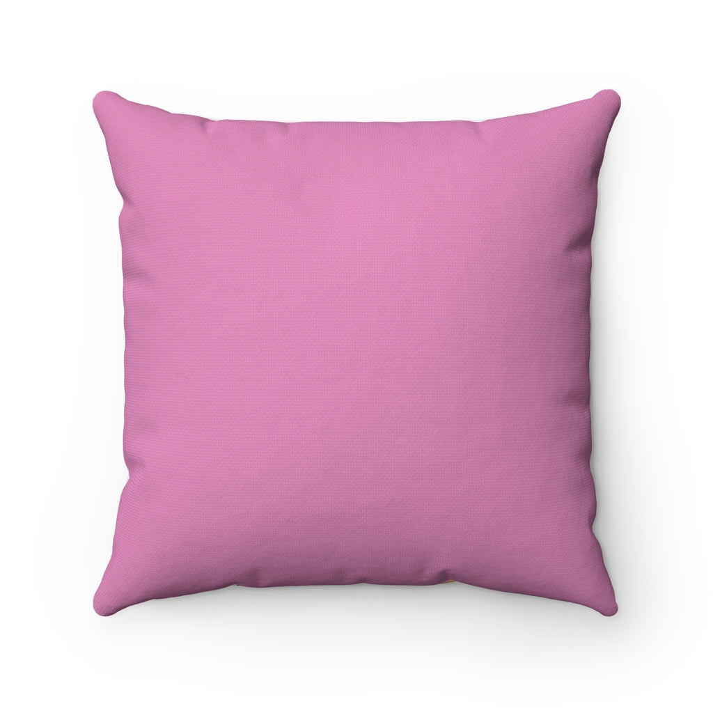 Spun Polyester Square Pillow -Little girls' room throw pillow