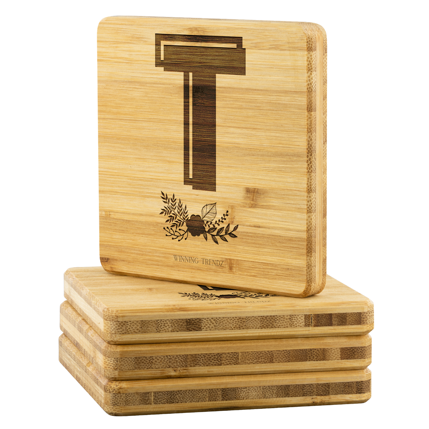 Bamboo "T" Coasters (Sets of 4)