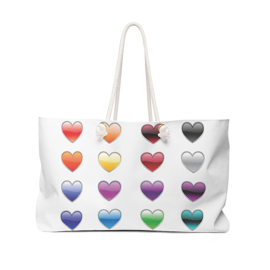 Multi Level Hearts Weekender Bag