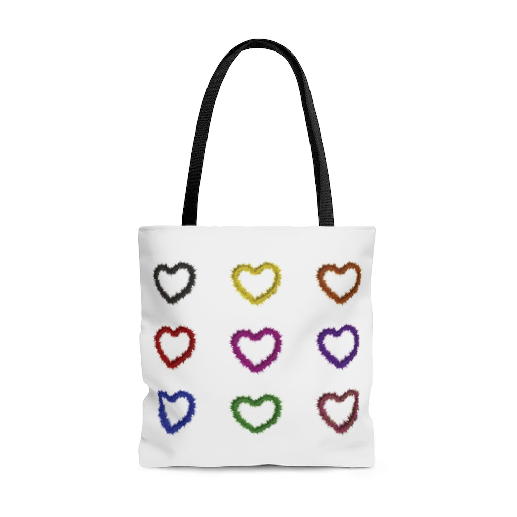 Multi Colored HeartTote Bag