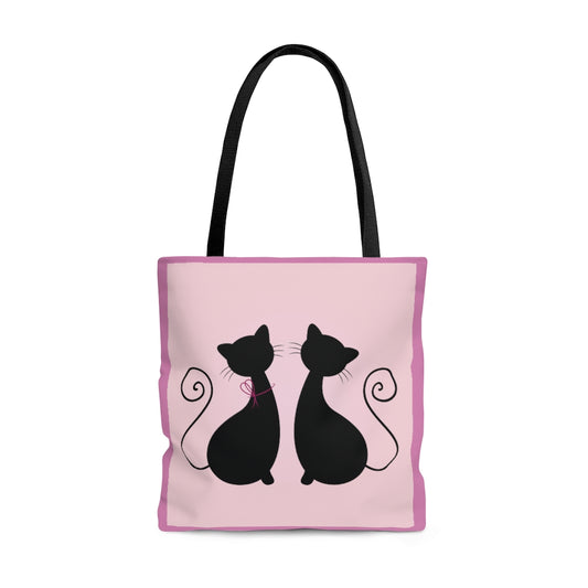 Cat Lover Pink Tote Bag