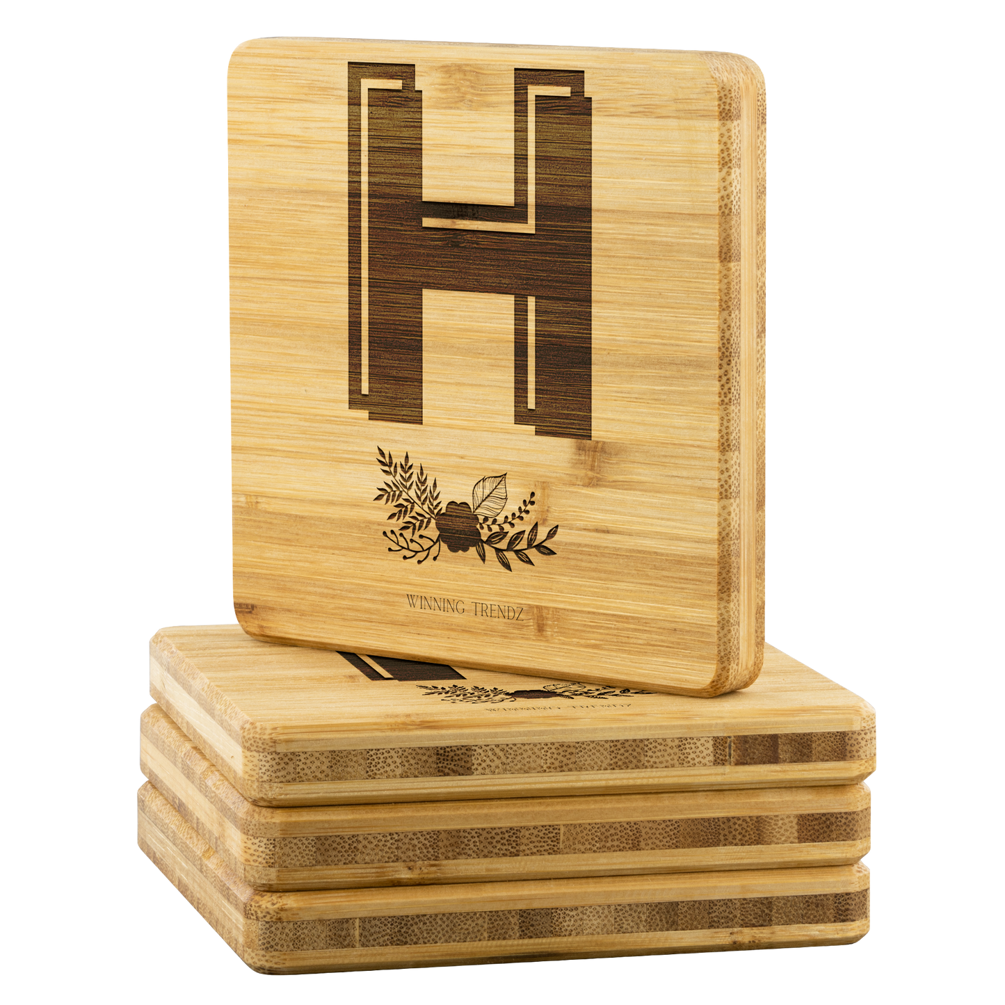 Bamboo "H" Coasters (Sets of 4)