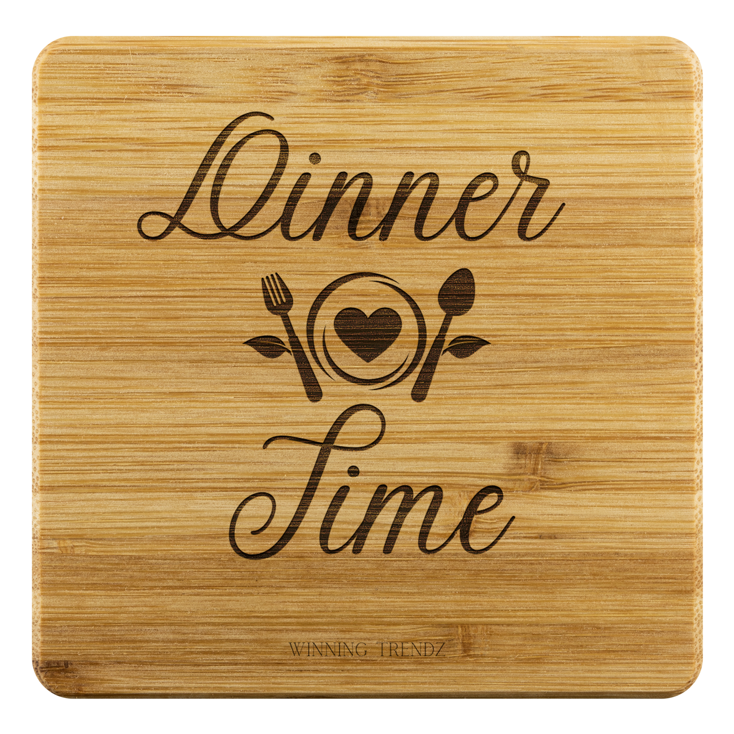 Bamboo "Dinner Time" Coasters (Sets of 4)