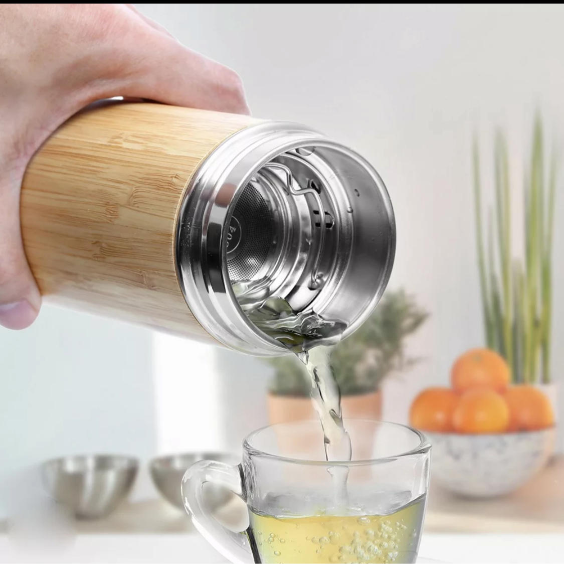 Bamboo Tea Infuser and Strainer