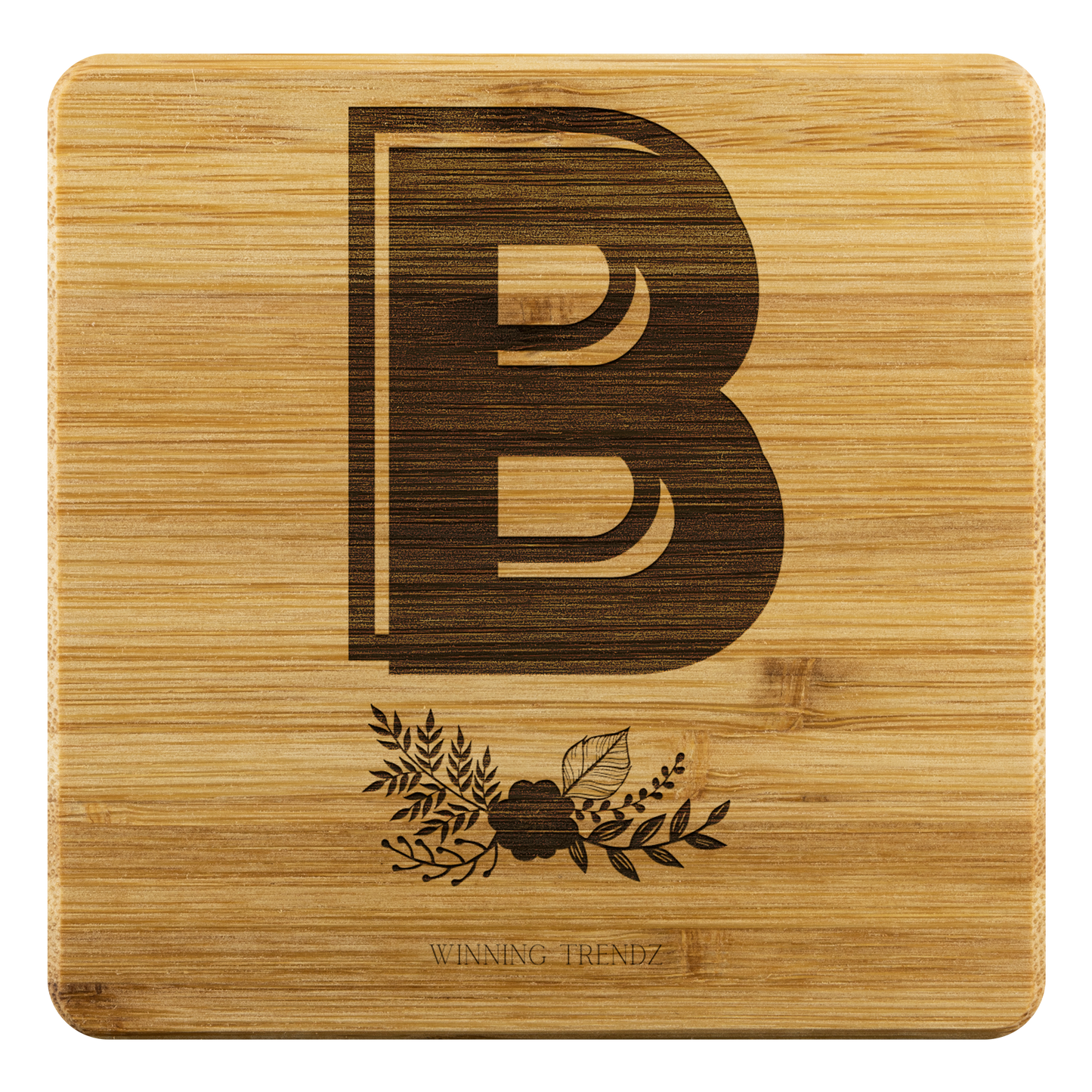 Bamboo "B" Coasters (Sets of 4)