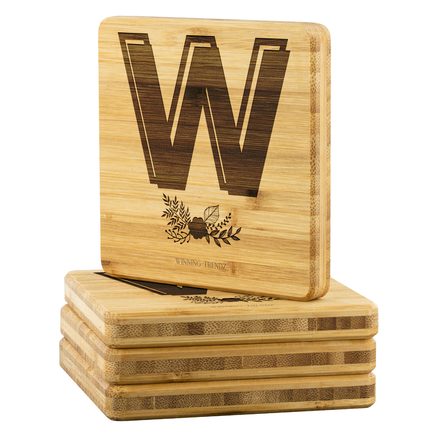 Bamboo "W" Coasters (Sets of 4)