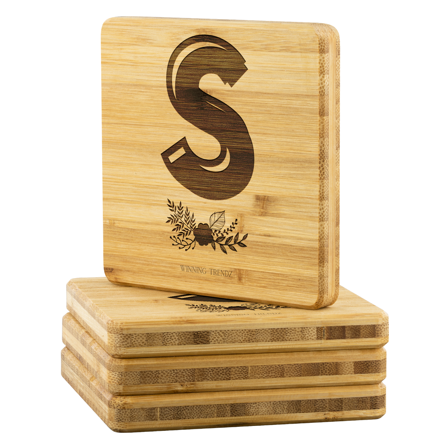 Bamboo "S" Coasters (Sets of 4)