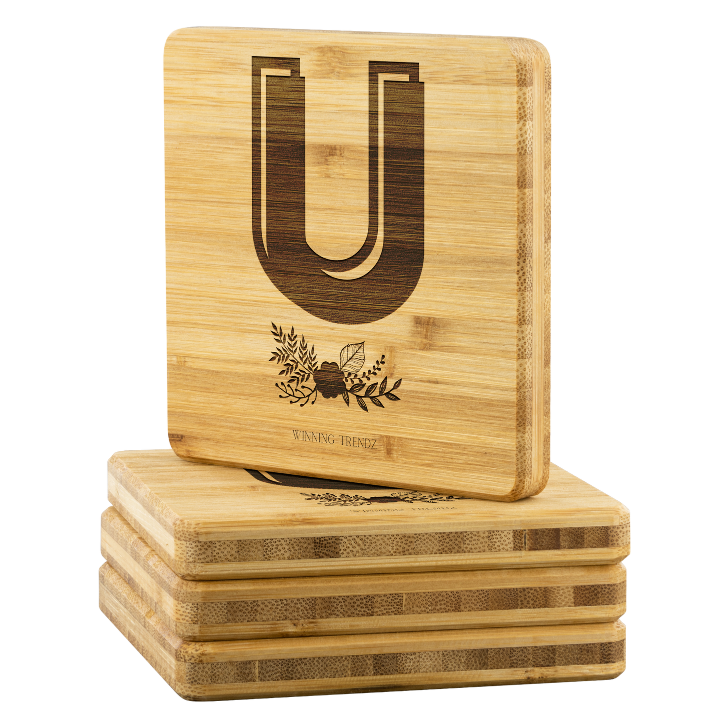 Bamboo "U" Coasters (Sets of 4)