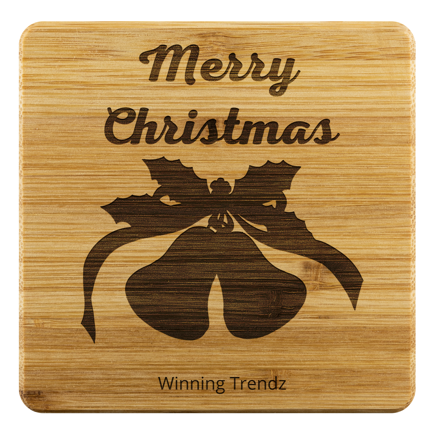 Bamboo Christmas Bells Coasters (Sets of 4)