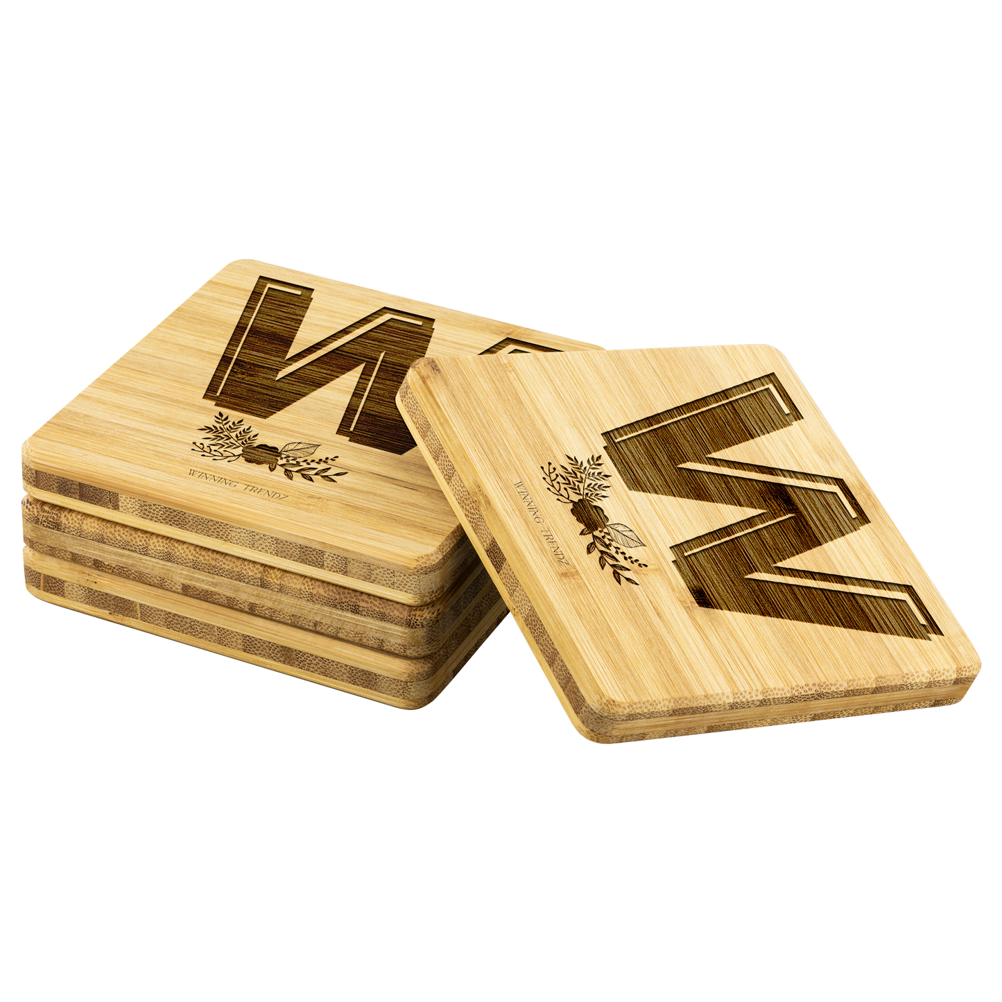 Bamboo "W" Coasters (Sets of 4)