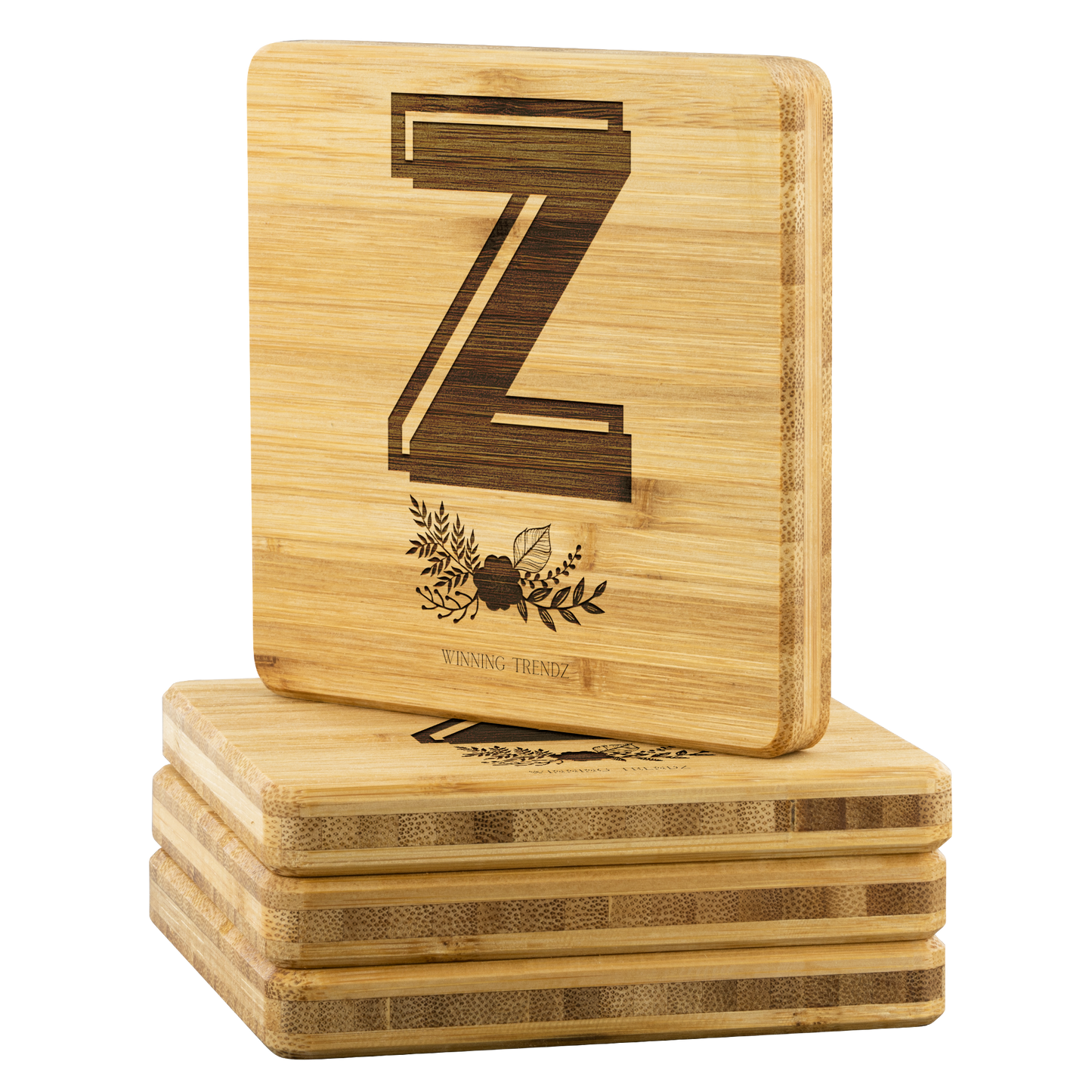 Bamboo "Z" Coasters (Sets of 4)